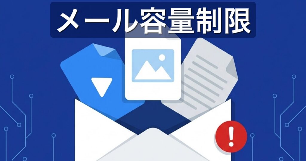 メール添付ファイルの容量制限一覧｜大容量を送る5つの方法