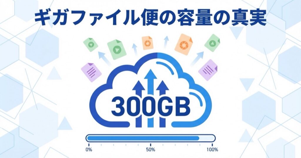ギガファイル便の容量は何GB？上限と「容量無制限」の本当の意味