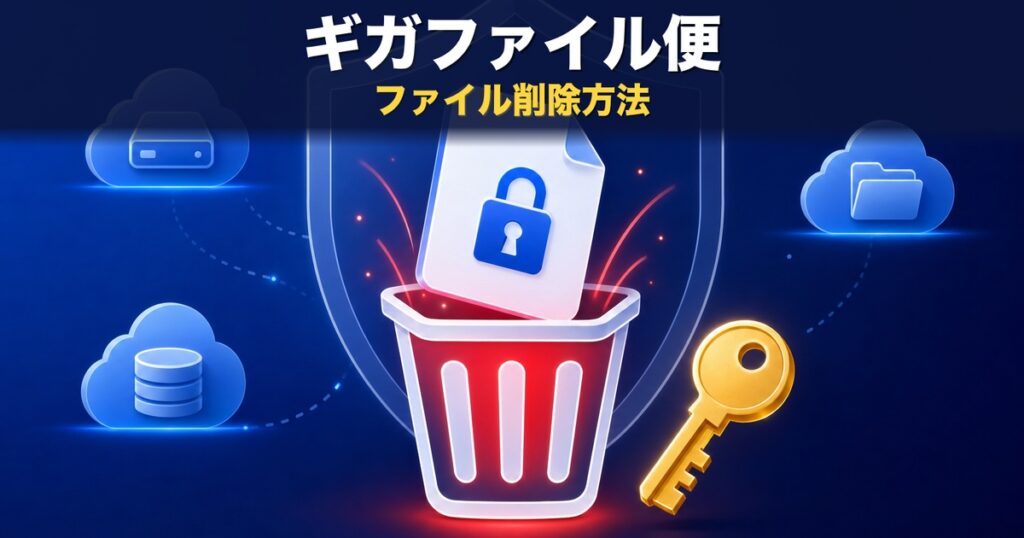 ギガファイル便の削除方法｜削除キーの使い方とファイルを消せない時の対処法