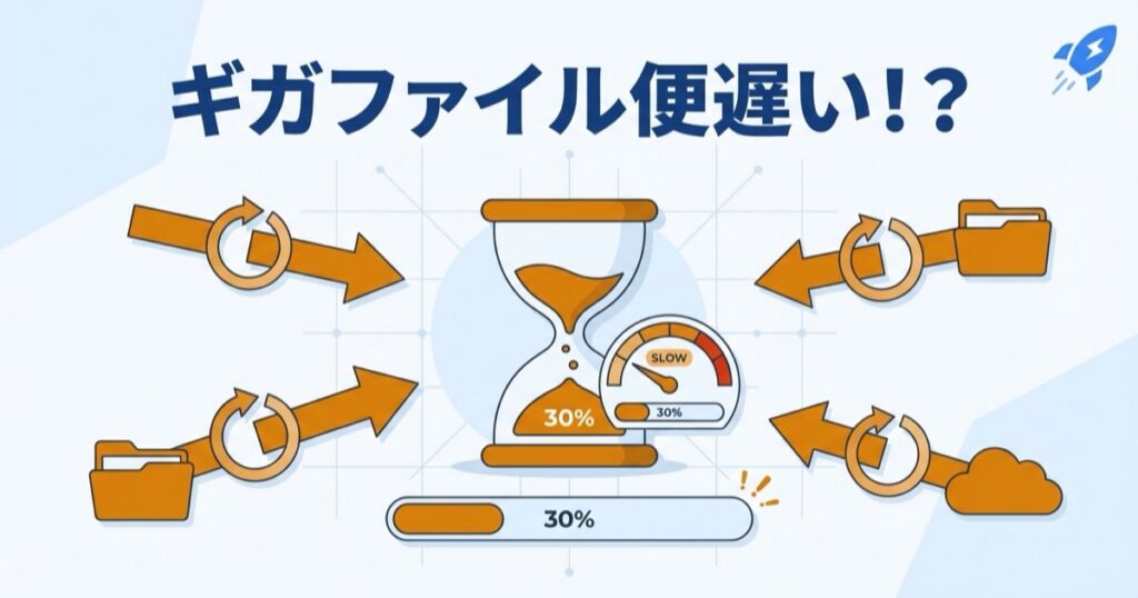ギガファイル便が遅い原因と対処法｜速くする5つの方法
