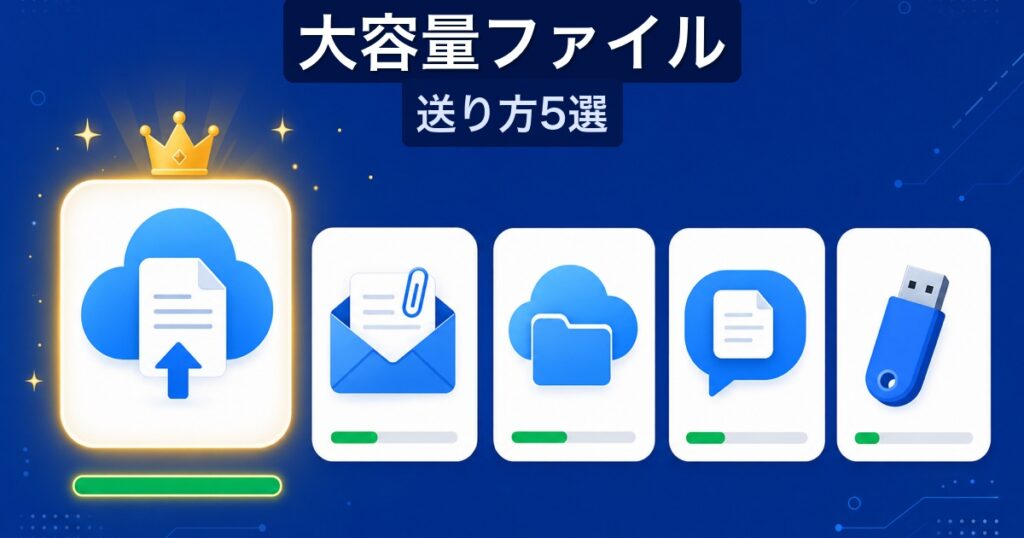 大容量ファイルの送り方｜無料・安全な5つの方法