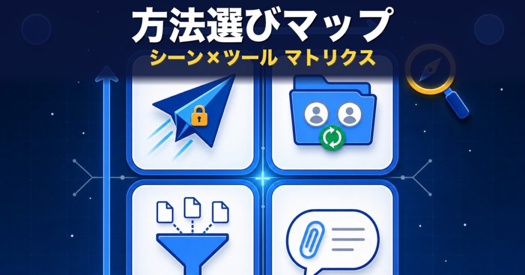 ファイル共有方法の完全ガイド｜7シーン別最適解と判断マトリクス