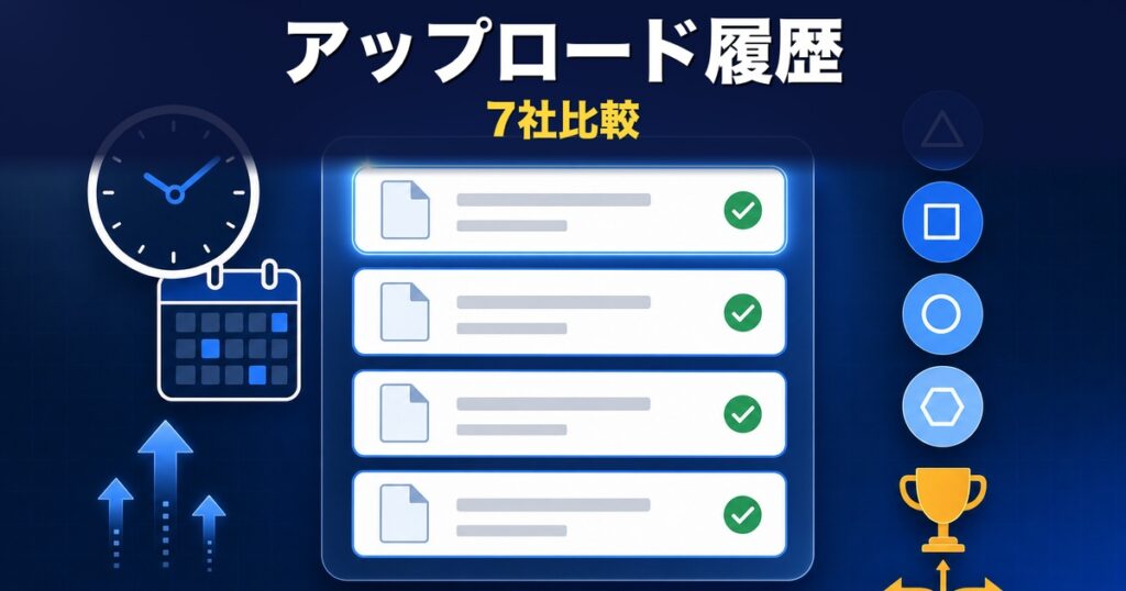 ファイル転送のアップロード履歴とは｜主要7社の対応一覧