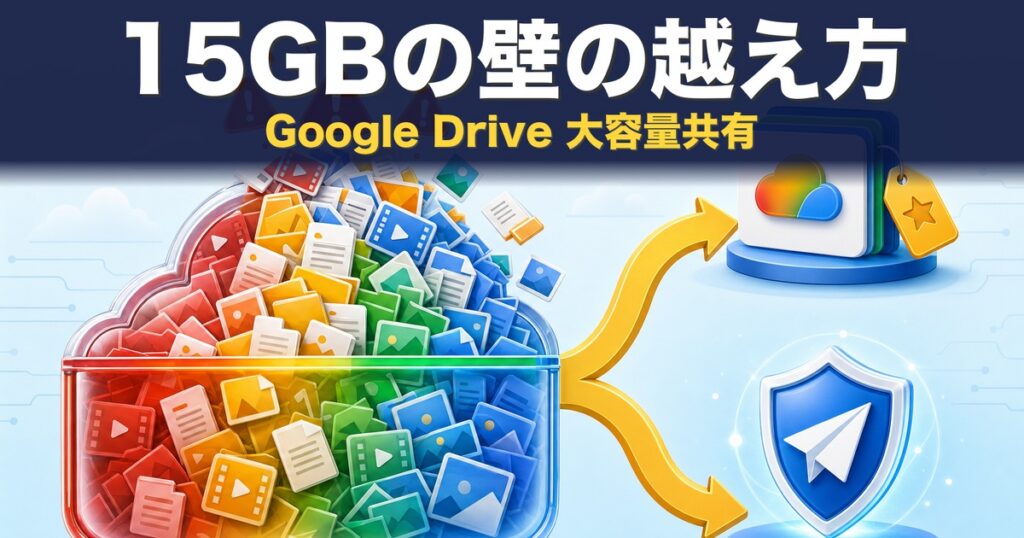 Google Driveで大容量共有｜15GBの壁の越え方