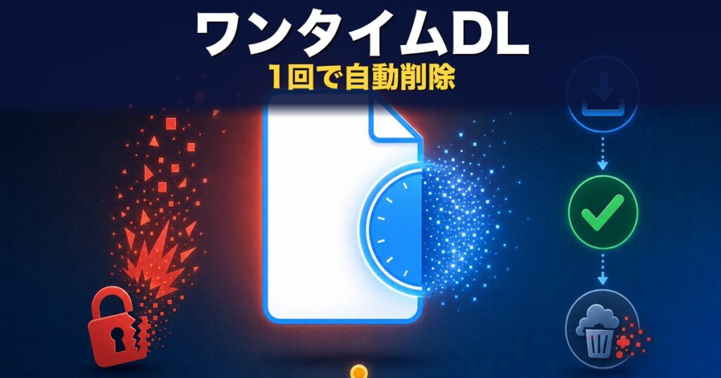 ワンタイムダウンロードとは｜1回限りでファイルを送る方法