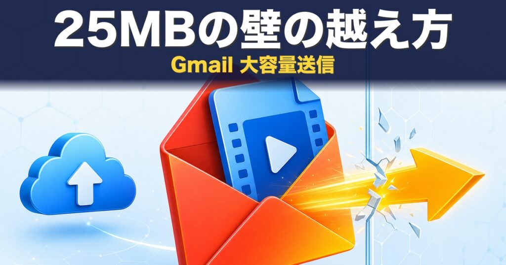 Gmailで大容量を送る方法｜25MBの壁と容量オーバー対処