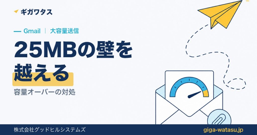 Gmailで大容量を送る方法｜25MBの壁と容量オーバー対処