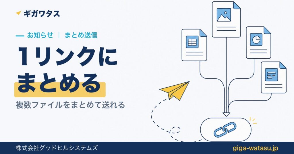 複数ファイルを1つのリンクにまとめて送れるようになりました