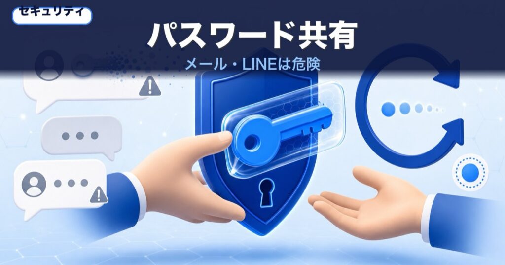 ID・パスワードを安全に共有する方法｜メール・LINEが危険