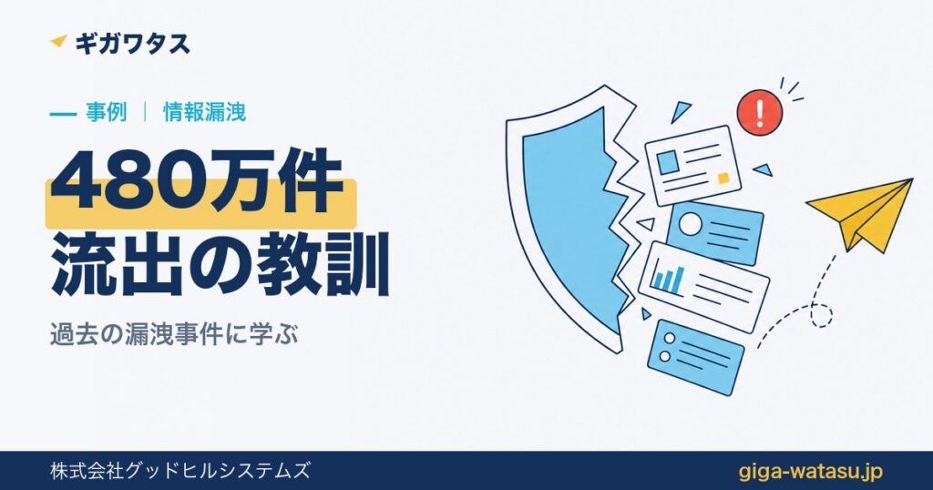 宅ふぁいる便の情報漏洩事件｜480万件流出の教訓
