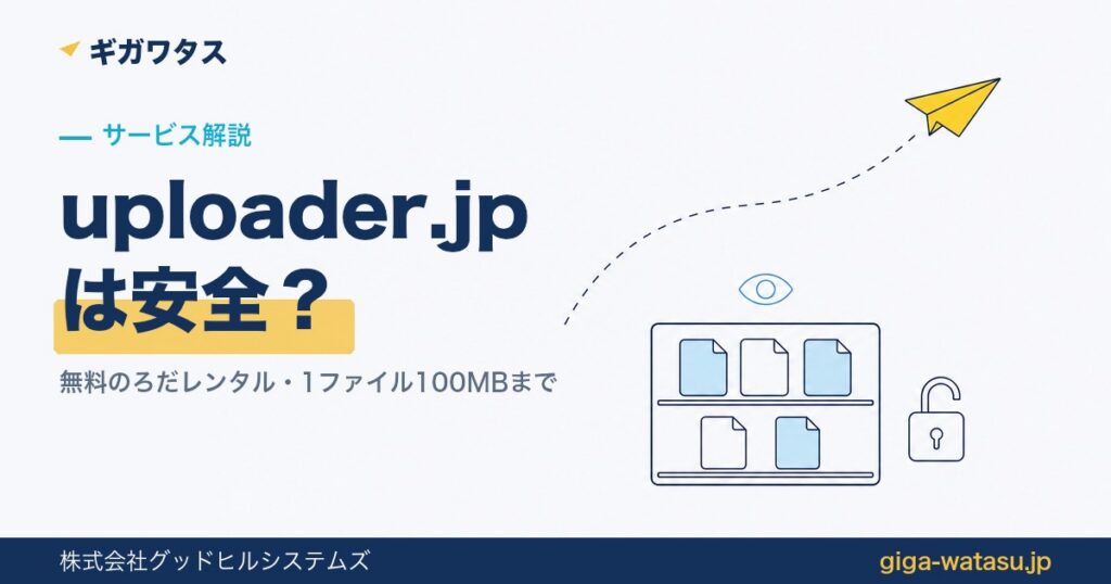 uploader.jpの解説サムネイル — 公開の棚に並ぶファイルと開いた南京錠